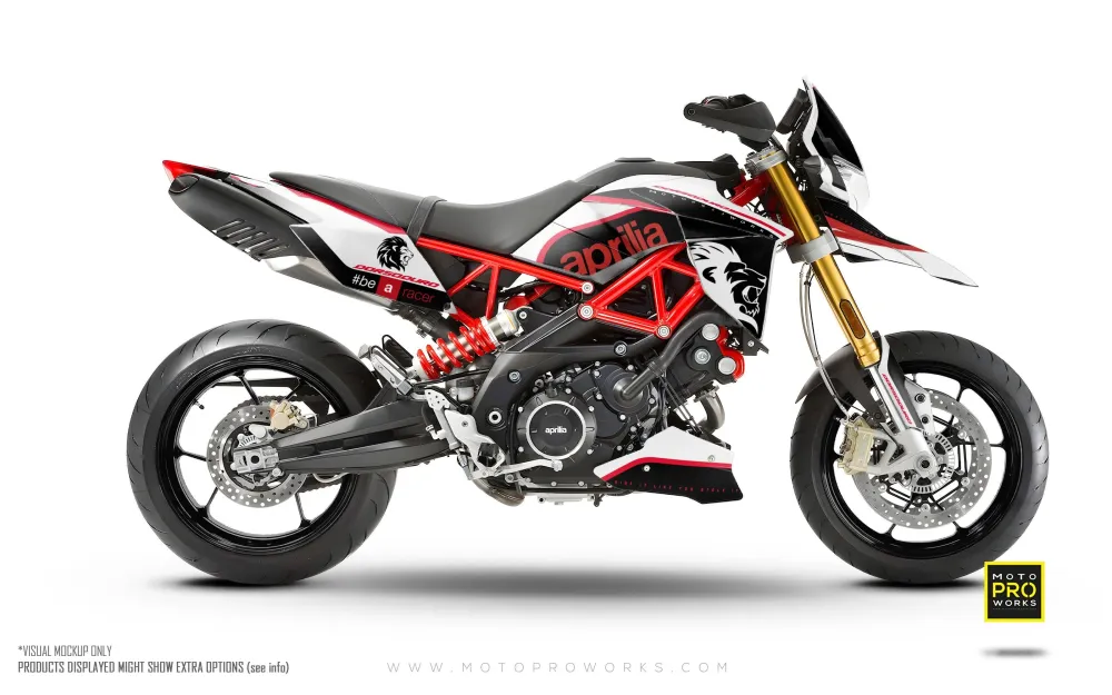 Aprilia Dorsoduro 750 / 900 / 1200 GRAFIIKAT - "Roar" (valkoinen/musta)