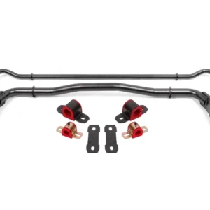 BMR 08-19 Dodge Challenger Front/Rear Hollow 38mm/25mm Sway Bar Kit w/ Bushings - Black Hammertone