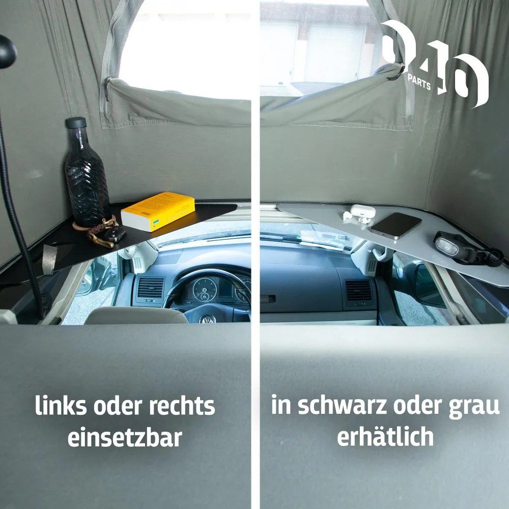 B-Ware: 040 parts säilytystasoinen musta kattotelttaasi VW T5 T6 T6.1 T7 California – hyllytaso säilytystila lokero lisää...
