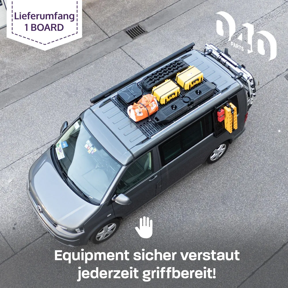 B-Ware: 040 Parts ultra matala kattoteline VW T5 T6 T6.1 California – jotta vantisi mahtuu myös parkkihalliin Kattoteline