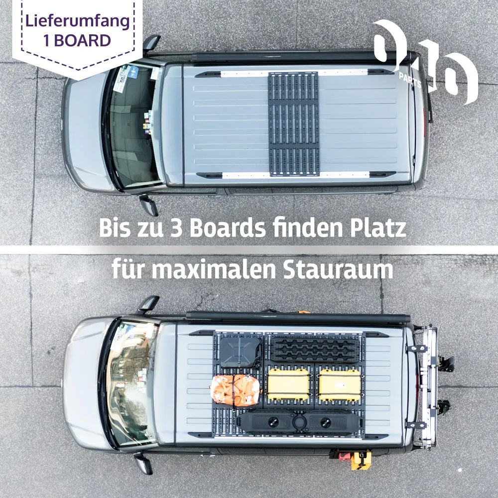 B-Ware: 040 Parts ultra matala kattoteline VW T5 T6 T6.1 California – jotta vantisi mahtuu myös parkkihalliin Kattoteline