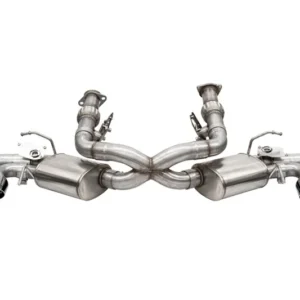 Corsa 20-25 Corvette C8 3in Valved Cat-Back 4.5in Pol Quad Tips Fits Factory Perf Exhaust DeletesAFM