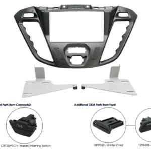 CT23FD39 2-DIN Kehys Ford Transit Custom 2012-