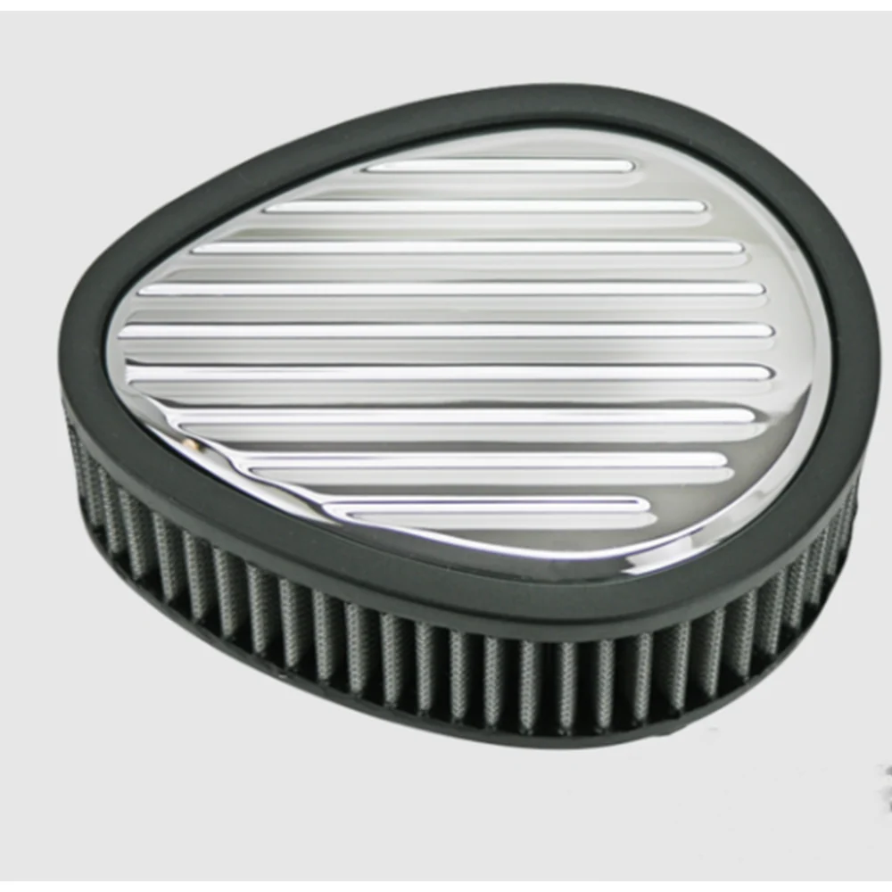 Cyclesmiths Billet ilmanpuhdistin Teardrop Grooved HD