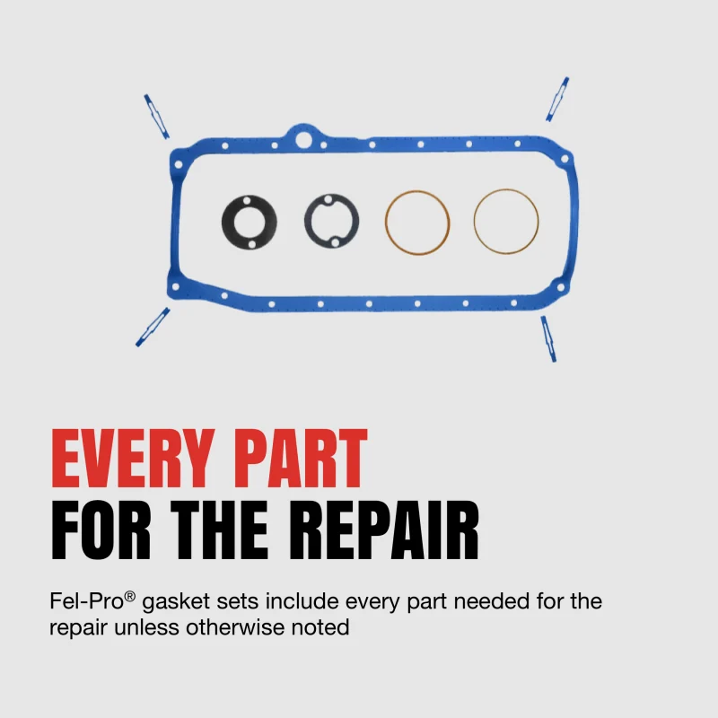 Fel-Pro 09-13 Chevy Silverado 1500/09-13 Corvette Engine Oil Pan Gasket Set - PermaDry Molded Rubber