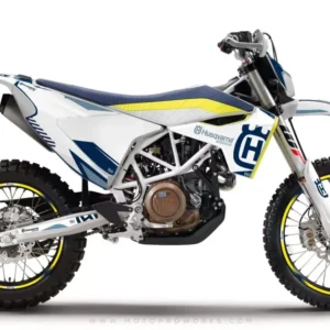 Husqvarna 701 Enduro Grafiikat - "FACTOR" (Valkoinen/sininen)