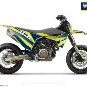 Husqvarna 701 Enduro Grafiikat - "Featherlight" (Keltainen/Sininen)