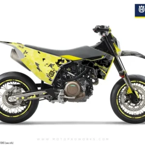 Husqvarna 701 Enduro Grafiikat - "Flake" (Keltainen/Musta)