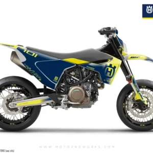 Husqvarna 701 Enduro Grafiikat - "Ghost" (Keltainen/Sininen)