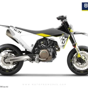 Husqvarna 701 Enduro Grafiikat - "Ghost" (Valkoinen/Musta)