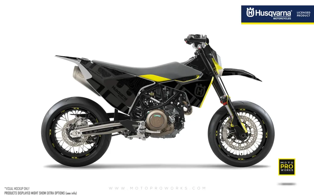 Husqvarna 701 Enduro Grafiikat - "Monarch" (Musta/Kuvio)
