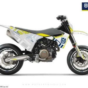 Husqvarna 701 Enduro Grafiikat - "Monarch" (Valkoinen/Kuvio)