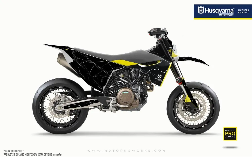 Husqvarna 701 Enduro Grafiikat - "Robotec" (Musta)