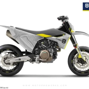 Husqvarna 701 Enduro Grafiikat - "Topography" (Harmaa)