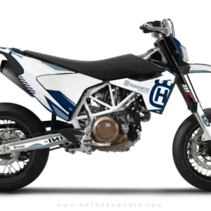 Husqvarna 701 GRAFIIKAT - "FACTOR" (Valkoinen/sininen)
