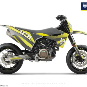 Husqvarna 701 GRAFIIKAT - "Featherlight" (Harmaa/Keltainen)