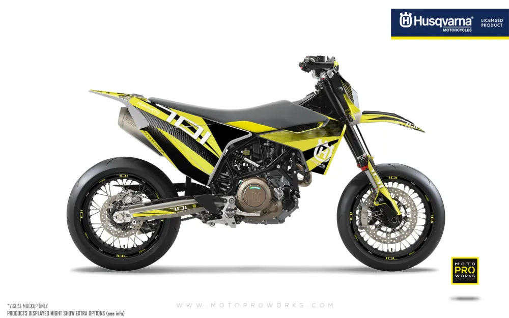Husqvarna 701 GRAFIIKAT - "Featherlight" (Keltainen)