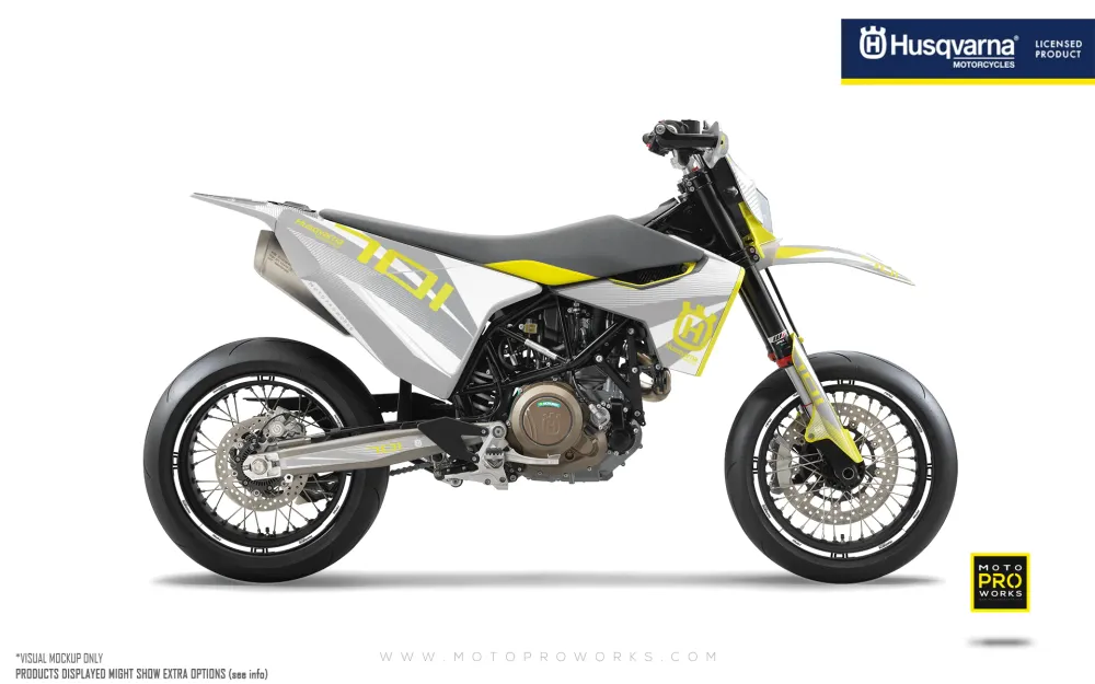 Husqvarna 701 GRAFIIKAT - "Featherlight" (Valkoinen)