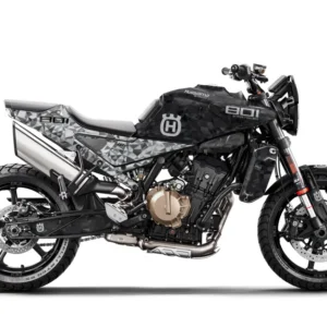 Husqvarna 801 Svartpilen GRAFIIKAT - "Polyatomic" (Musta/Harmaa)
