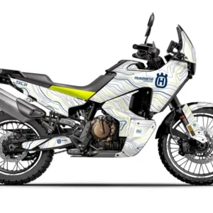 HUSQVARNA Norden 901 GRAFIIKAT - "Topography" (Valkoinen/Sininen/Keltainen)