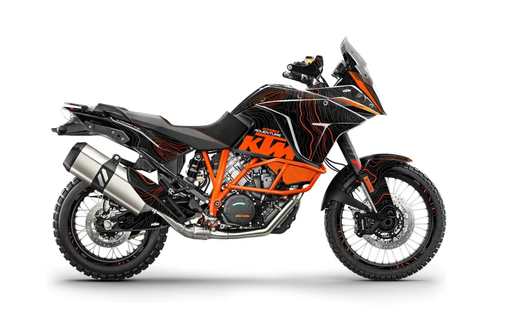 KTM 1090 Adventure GRAFIIKAT - "TOPOGRAFIA" (Musta/Oranssi)