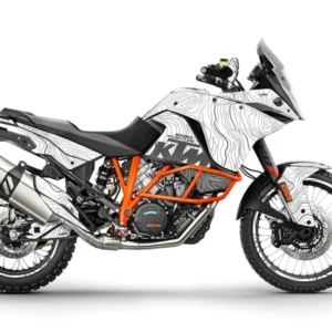 KTM 1090 Adventure GRAFIIKAT - "TOPOGRAFIA" (Valkoinen)