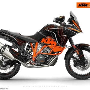 KTM 1190 Adventure GRAFIIKAT - "TOPOGRAPHY" (Musta/Oranssi)