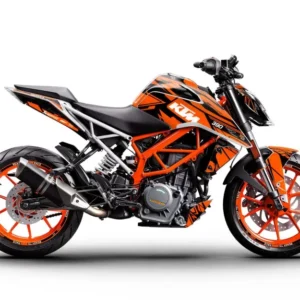 KTM 125 Duke 2011-2023 GRAFIIKAT - "Pulse" (Musta/Oranssi)