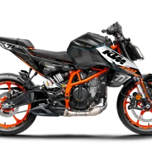 KTM 125 Duke 2024-2025 GRAFIIKAT - "Rasorblade" (Musta/Oranssi)