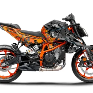 KTM 125 Duke GRAFIIKAT - "Flake" (Musta/Oranssi)