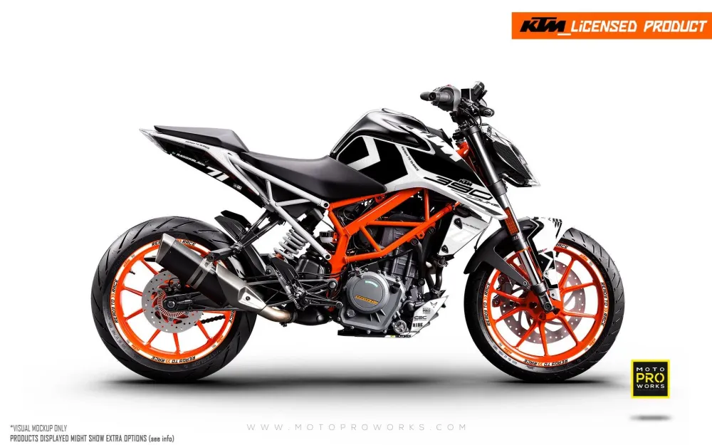 KTM 125 Duke GRAFIIKAT - "Rasorblade" (Valkoinen)