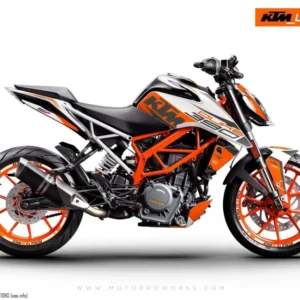 KTM 125 Duke GRAFIIKAT - "Torque" (Valkoinen/Oranssi)