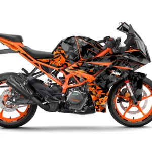KTM RC 125/200/250/390 GRAFIIKAT - "Flake" (Musta/Oranssi)