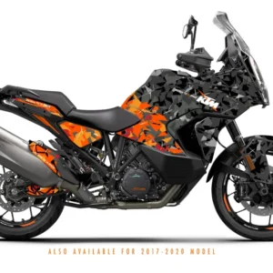 KTM 1290 Super Adventure GRAFIIKAT - "Flake" (Musta/Oranssi)