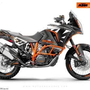 KTM 1290 Super Adventure GRAFIIKAT - "Rasorblade" (Musta/Oranssi)