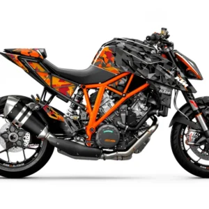 KTM 1290 Super Duke R 2014-2019 GRAFIIKAT - "Flake" (Musta/Oranssi)