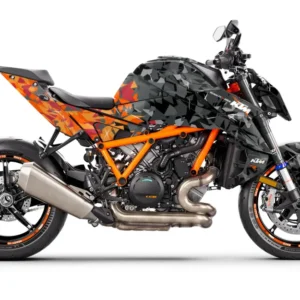 KTM 1390 Super Duke R/Evo GRAFIIKAT - "Flake" (Musta/Oranssi)