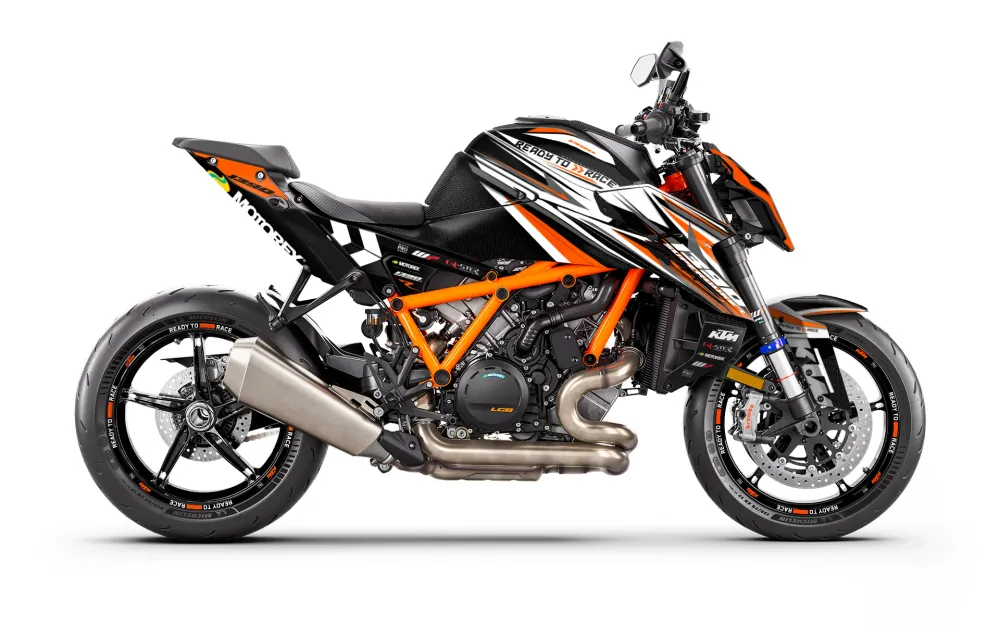 KTM 1390 Super Duke R/Evo GRAFIIKAT - "Vortex" (Musta/Oranssi)
