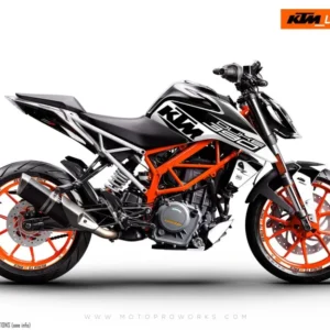 KTM 250 Duke GRAFIIKAT - "Torque" (Valkoinen/Musta)