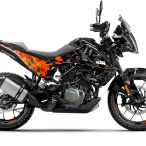 KTM 390 Adventure GRAFIIKAT - "Flake" (Musta/Oranssi)