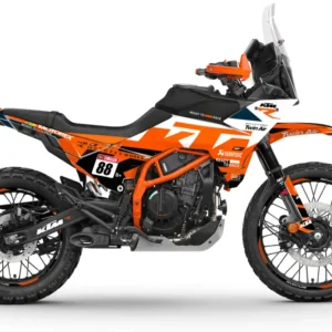 KTM 390 Adventure R / X GRAFIIKAT - "Nomadic" (Valkoinen/Sininen/Oranssi)