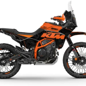 KTM 390 Adventure R / X GRAFIIKAT - "Topography" (Musta/Oranssi)