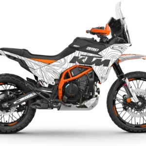 KTM 390 Adventure R / X GRAFIIKAT - "Topography" (Valkoinen)