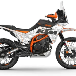KTM 390 Adventure R / X GRAFIIKAT - "Topography" (Valkoinen/Oranssi)