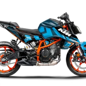 KTM 390 Duke 2024-2025 GRAFIIKAT - "Rasorblade" (Sininen)