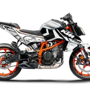 KTM 390 Duke 2024-2025 GRAFIIKAT - "Rasorblade" (Valkoinen)