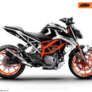 KTM 390 Duke GRAFIIKAT - "Rasorblade" (Valkoinen)