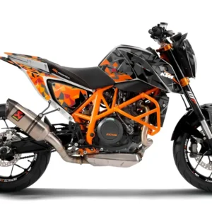 KTM 690 Duke GRAFIIKAT - "Flake" (Musta/Oranssi)