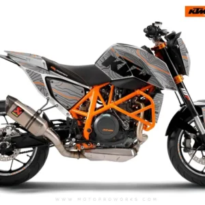 KTM 690 Duke GRAFIIKAT - "Topography" (Grey/Orange)