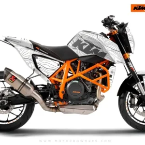 KTM 690 Duke GRAFIIKAT - "Topography" (White)